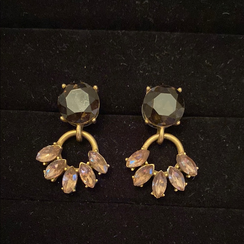 Elegant Gold and Brown Earrings